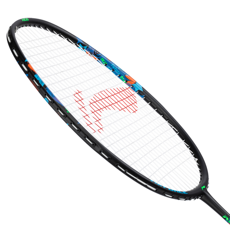 Li Ning Thunder KIDS Carbon Aluminum Badminton Rackets Offensive Type Heavy Head, Stiff Shaft Entry level Single Racket
