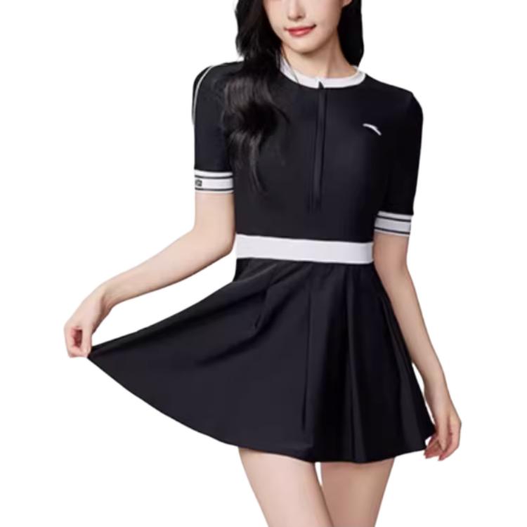 Anta One piece Swimsuit Women’s Basic Black/Pure White