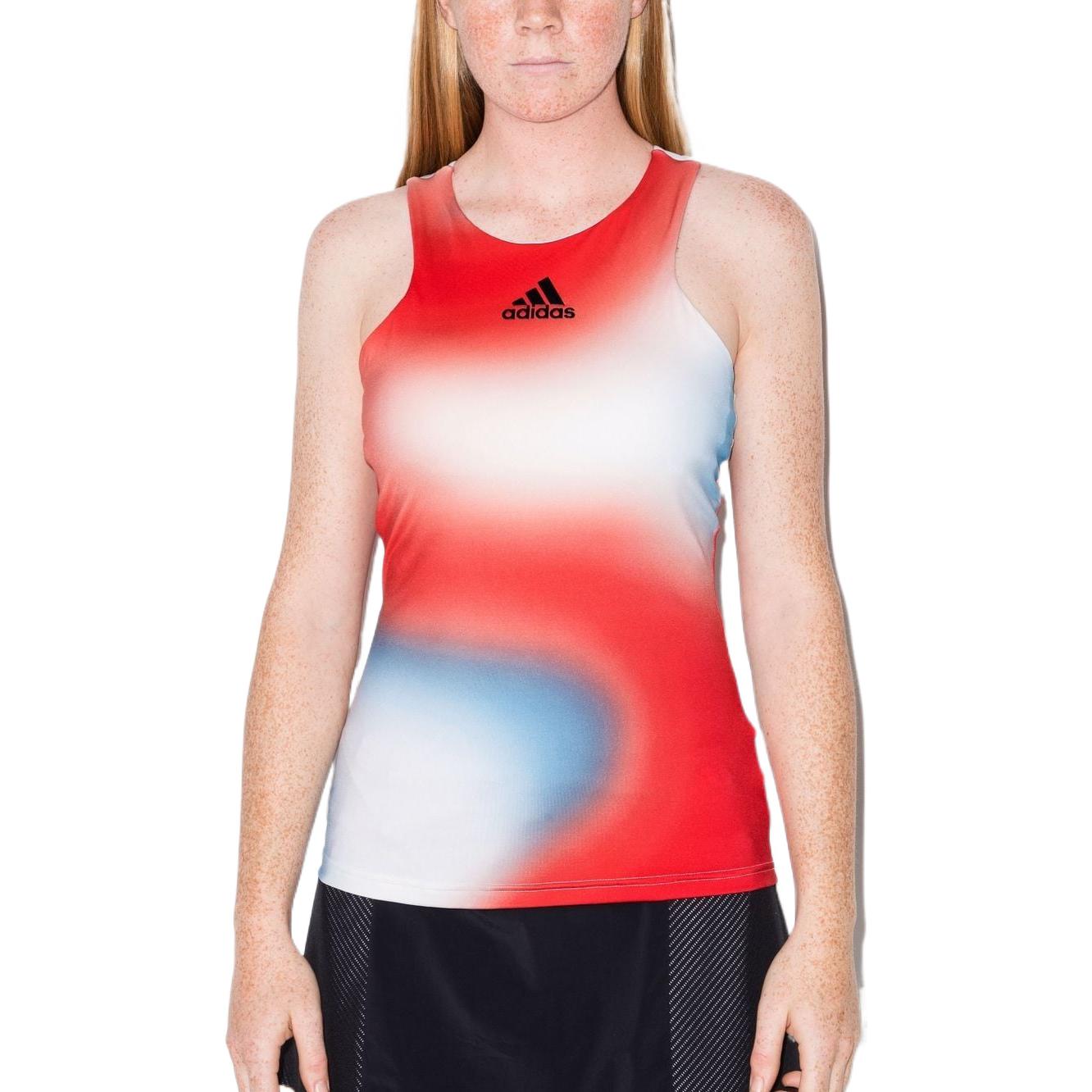 Adidas Free Shipping With AdiClub Melbourne Tennis Printed Match Tank Top