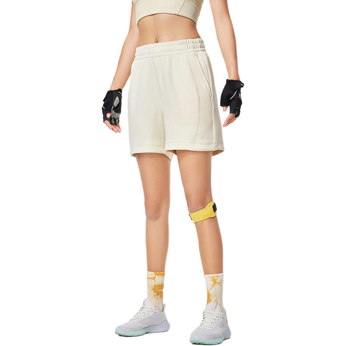 Li Ning Fitness Series Sports Shorts Women’s Creamy Yellow