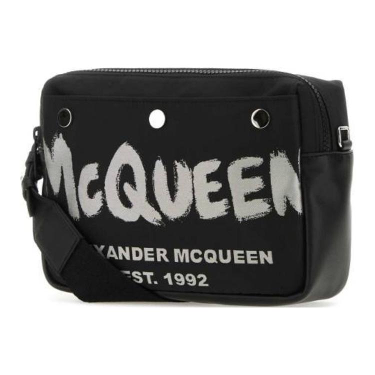 Мужская сумка Alexander McQueen (черная) — фото 3