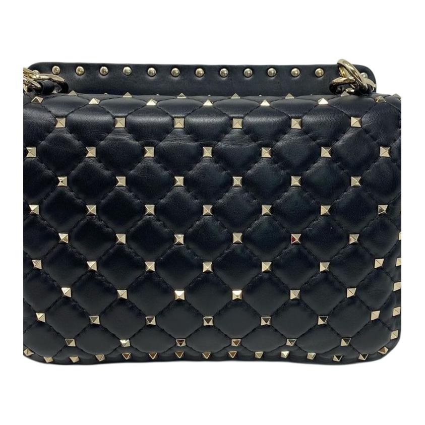 Женская сумка Valentino ROCKSTUD SPIKE (черная) — фото 7