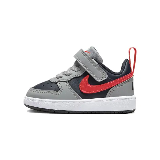 Nike Court Borough Low Recraft TD 'Light Smoke Grey Bright Crimson'