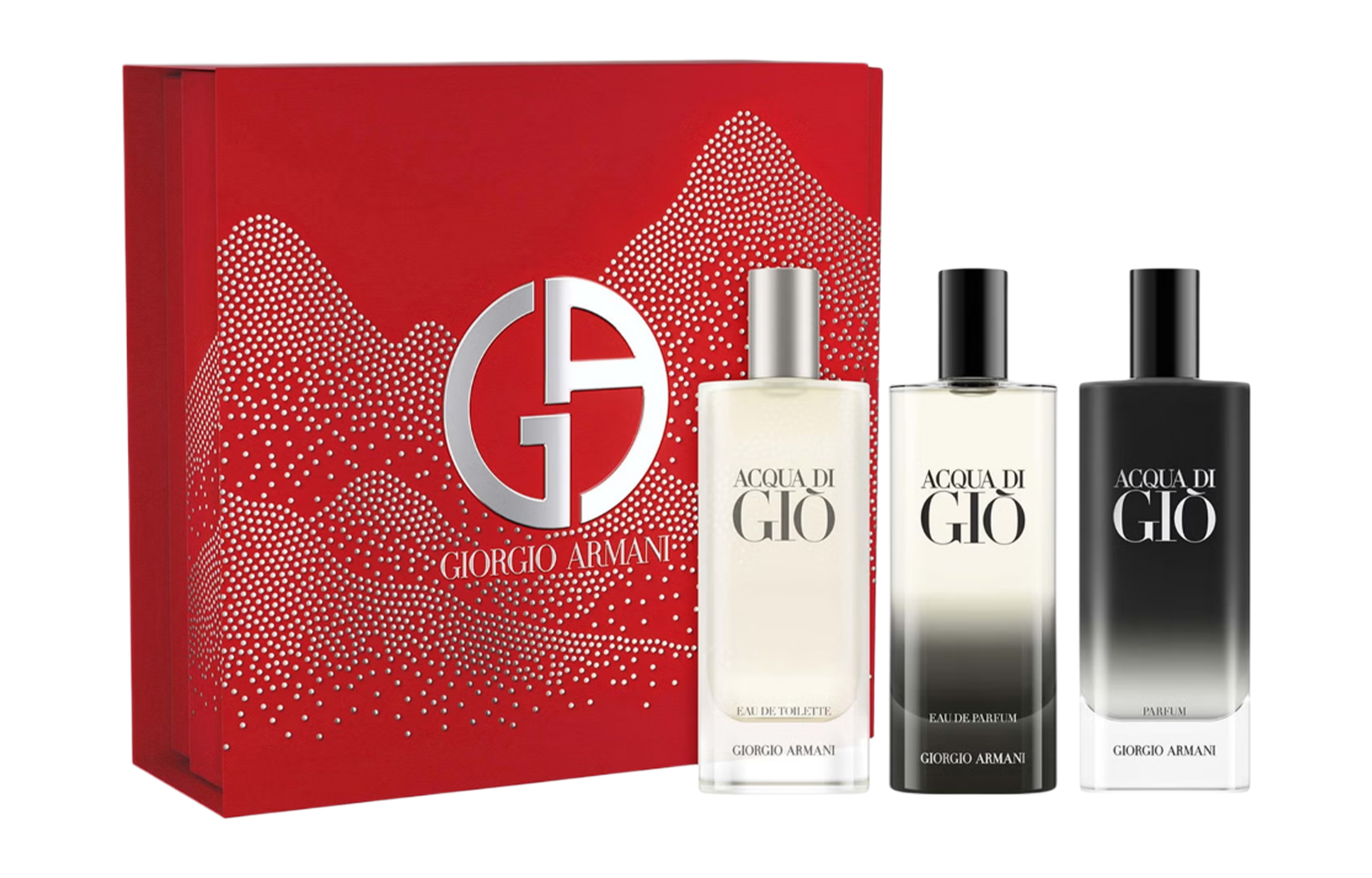 Armani, perfume sample, men's set, gift box with a light fragrance, 3 piece set, 15 ml