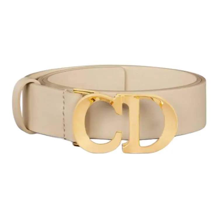 DIOR Brand Logo Metal Leather Belts Women's Ropes Color Width 3cm