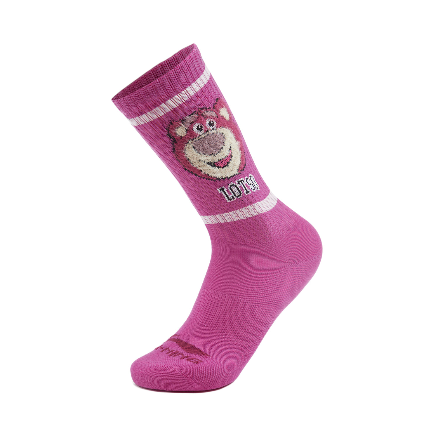Li Ning x Disney Crew Socks Unisex 1 Pack Rose Purple