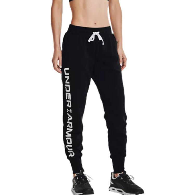 Under Armour Under Armour Rival Graphic Elastic Waistband Lace Up Letter Print Sports Fleece Lined Sweatpants