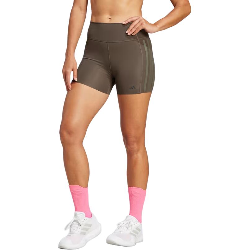 Adidas Free Shipping With AdiClub Optime 4-Inch Raw-Cut-Hem Leggings