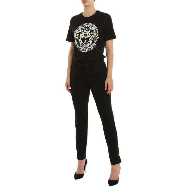 Женская футболка Versace Logo T (черная) — фото 7