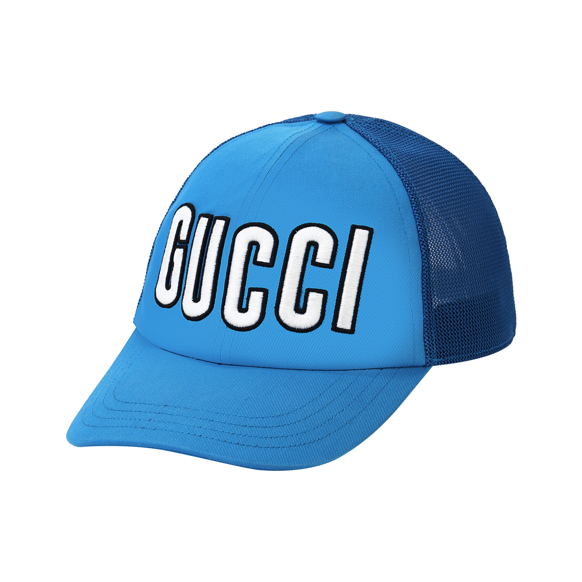 Мужская кепка Gucci С логотипом-патчем (синяя)