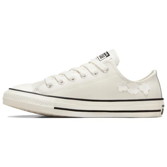 Chuck Taylor All Star Women's Converse Leather Low '3D Flowers - Vintage White' Women's