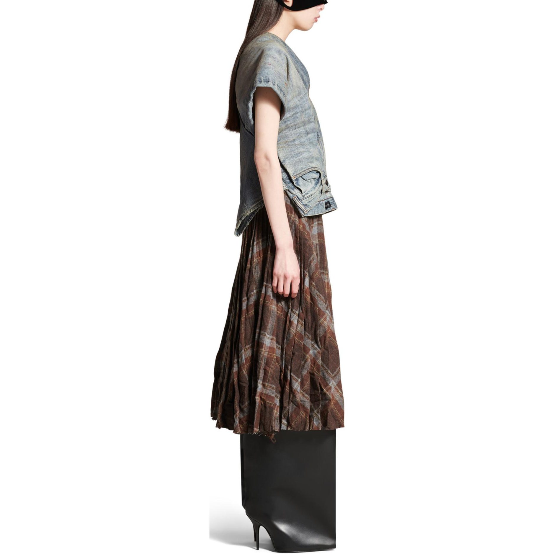 Женская джинсовая куртка Balenciaga (голубая) — фото 7