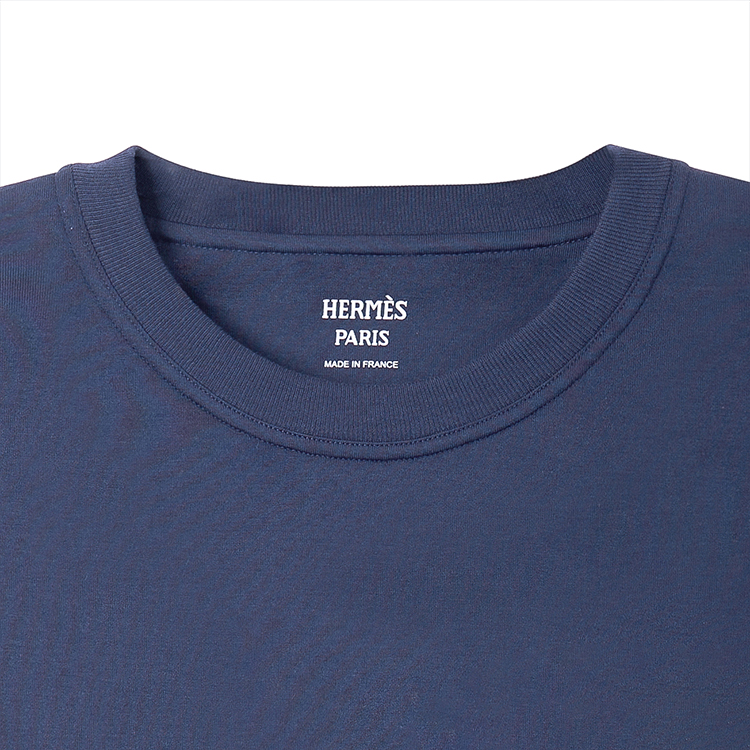 Женская футболка Hermes SS23 (темно-синяя) — фото 6