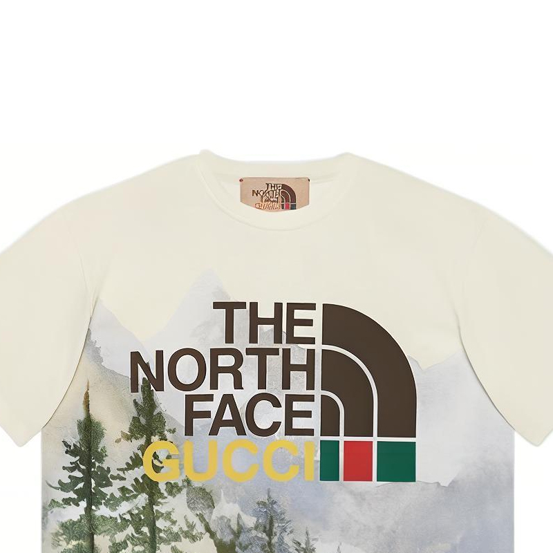 Женская футболка Gucci x The North Face (слоновая кость) — фото 6