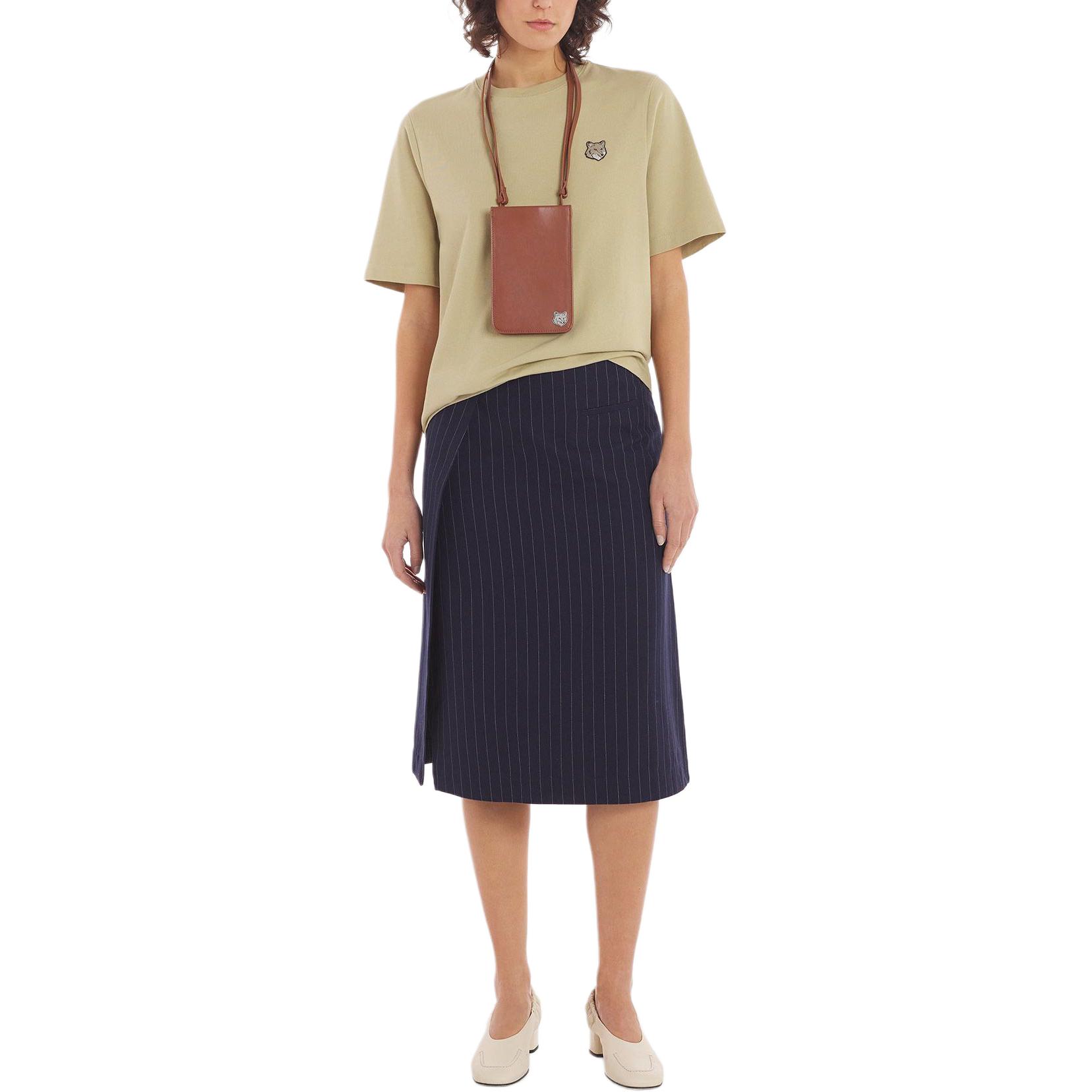 Женская футболка Maison Kitsune SS24T (бежевый) — фото 3