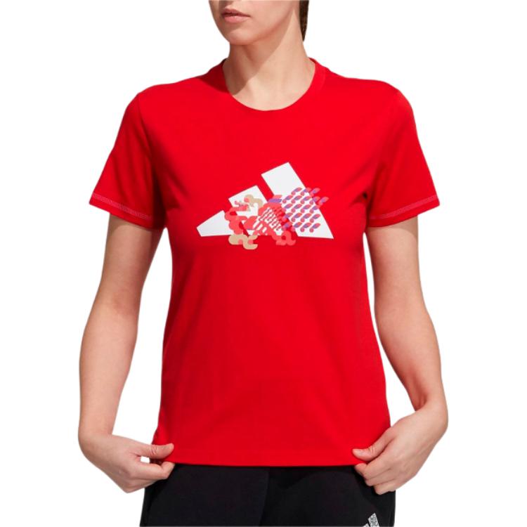 Женская футболка adidas CNY (красный) — фото 6