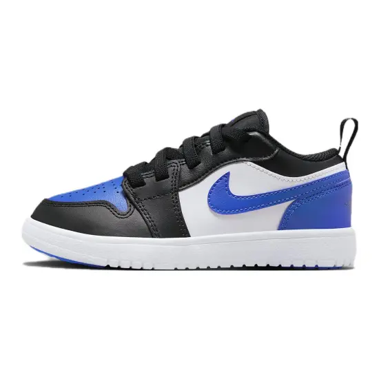 Jordan Air Jordan 1 Anti-Slip Wear-Resistant Low-Top Children's Basketball Shoes Blue Black Children Aged 3-7 Years Old