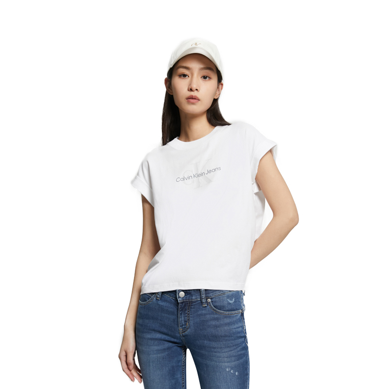 Женская футболка CALVIN KLEIN Logo (белая)