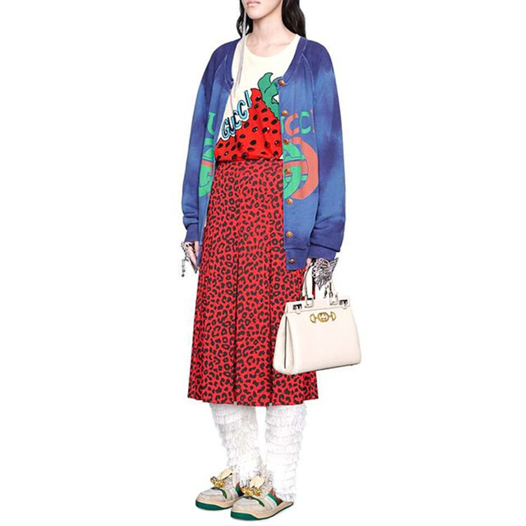 Женская футболка Gucci со стразами (микро-белая) — фото 4