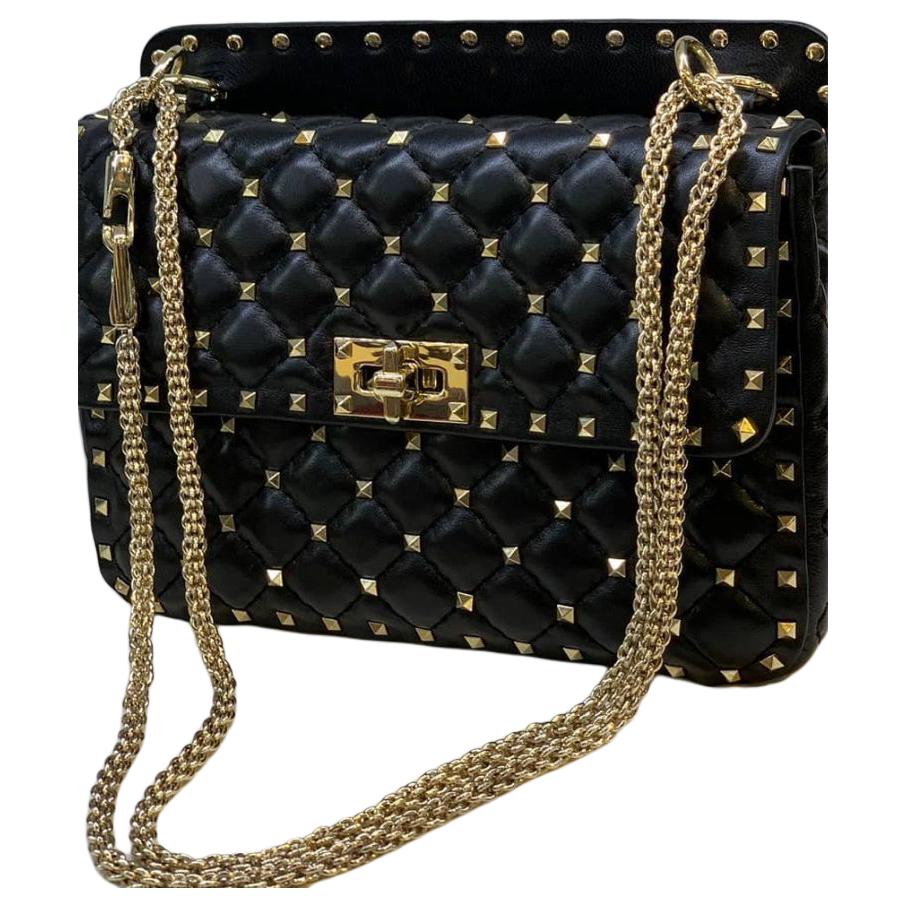 Женская сумка Valentino ROCKSTUD SPIKE (черная) — фото 5
