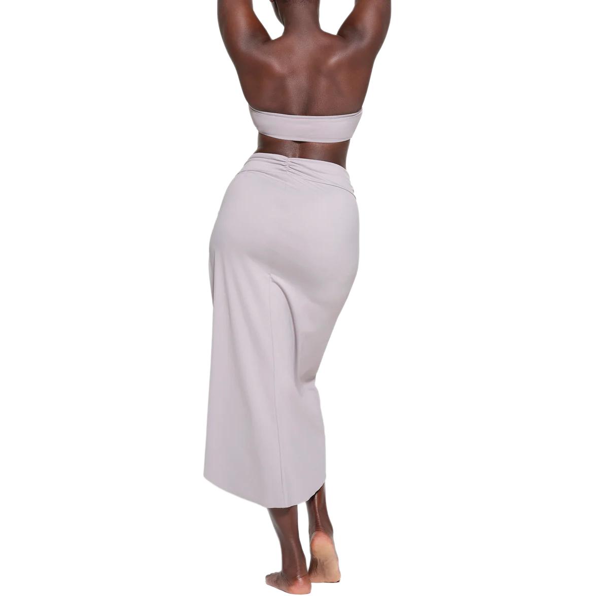 Skims SIGNATURE SWIM SARONG SKIRT Swim Dresses & Skirts Women’s CHROME/Chromium Color