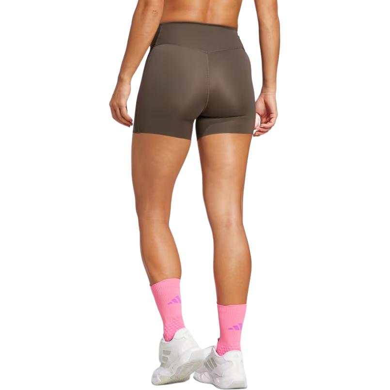 Adidas Free Shipping With AdiClub Optime 4-Inch Raw-Cut-Hem Leggings