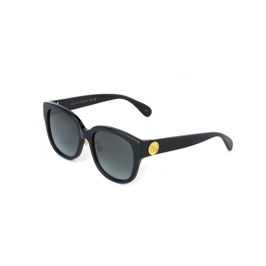 GUCCI Irregular Shape Sunglasses Unisex Black