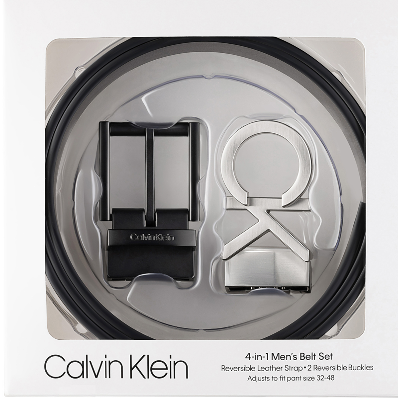 Calvin Klein Calvin Klein Vogue Youth Fashion Replaceable Smooth Buckle Belt Black Width 3cm