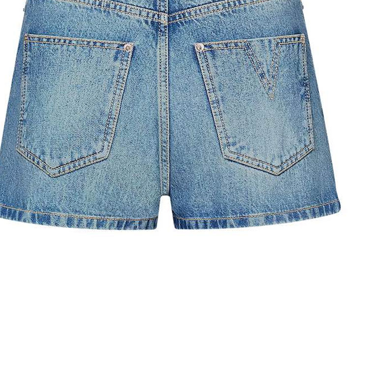 Женские штаны Louis Vuitton Denim Shorts (синие) — фото 6