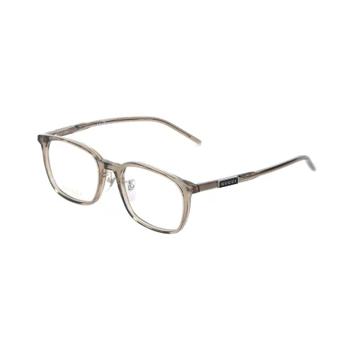 GUCCI Irregular Shape Eyeglass Frames Unisex Tea Gray