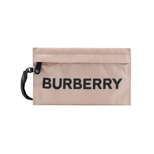 Burberry Leather Clutch Women's Rose Beige