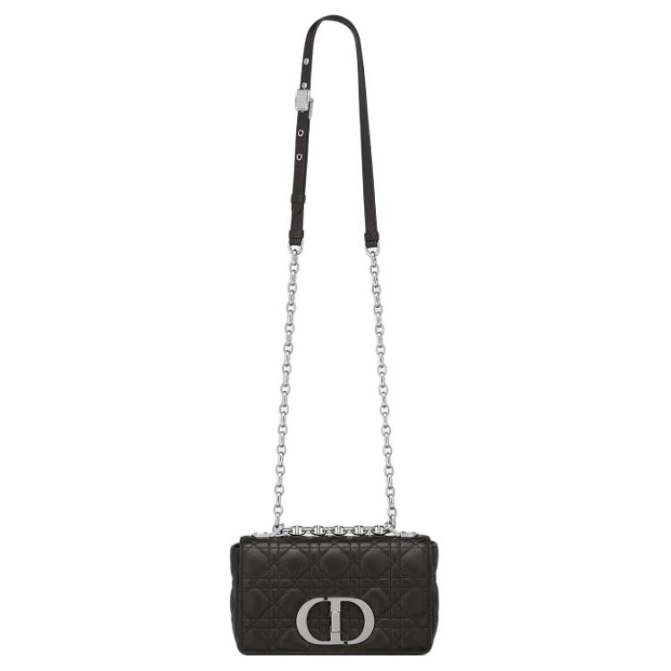 Женская сумка Dior Caro Cannage (черная) — фото 2