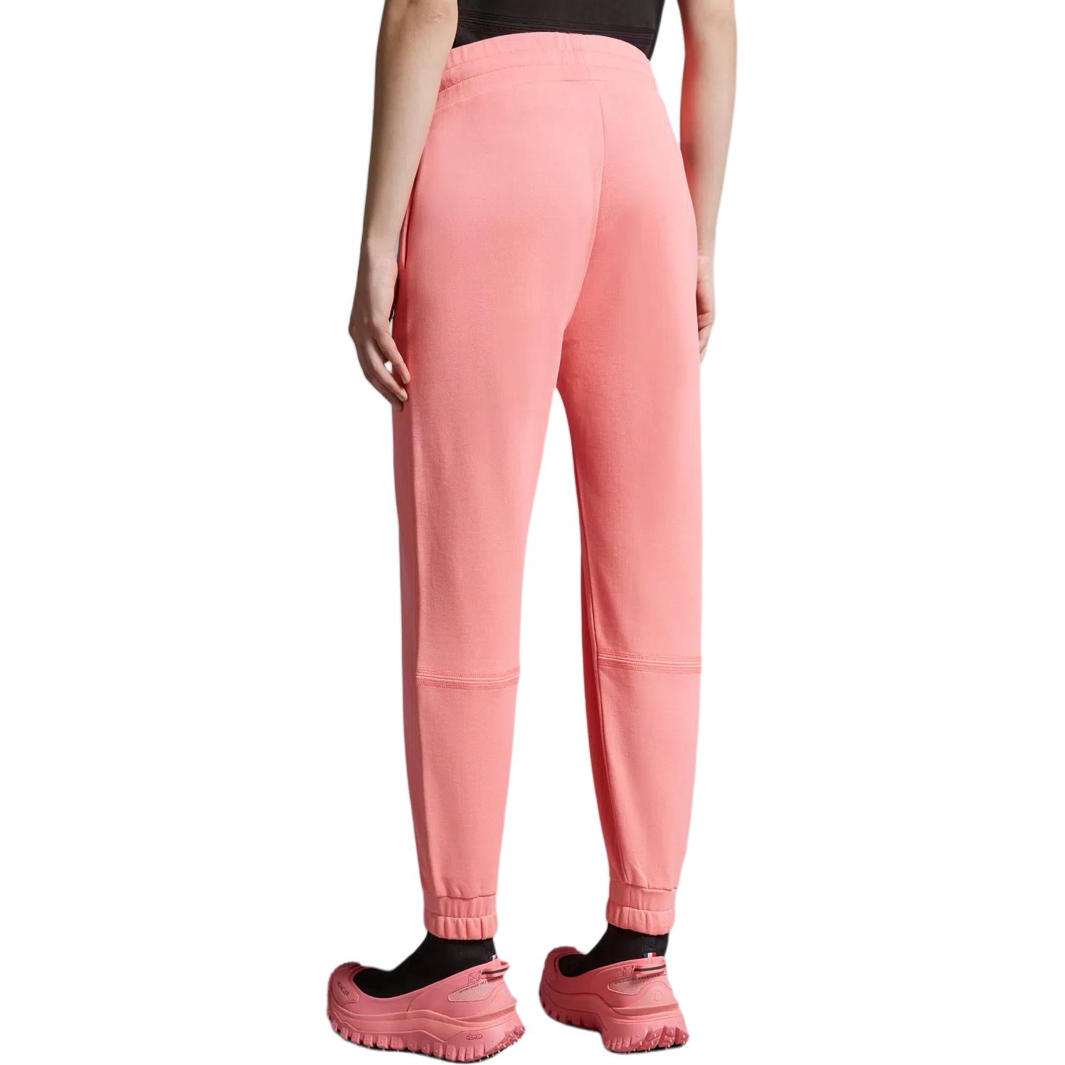 Женские штаны Moncler Embossed Logo Trackpants (розовый) — фото 4