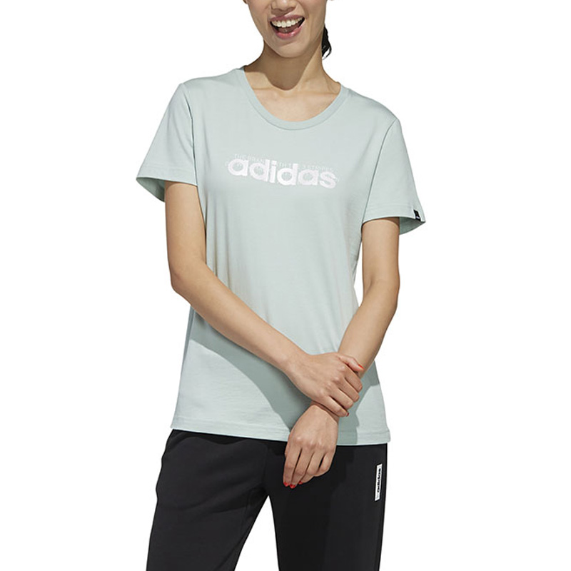 Женская футболка adidas W Adi Int Fl T (зеленая) — фото 3