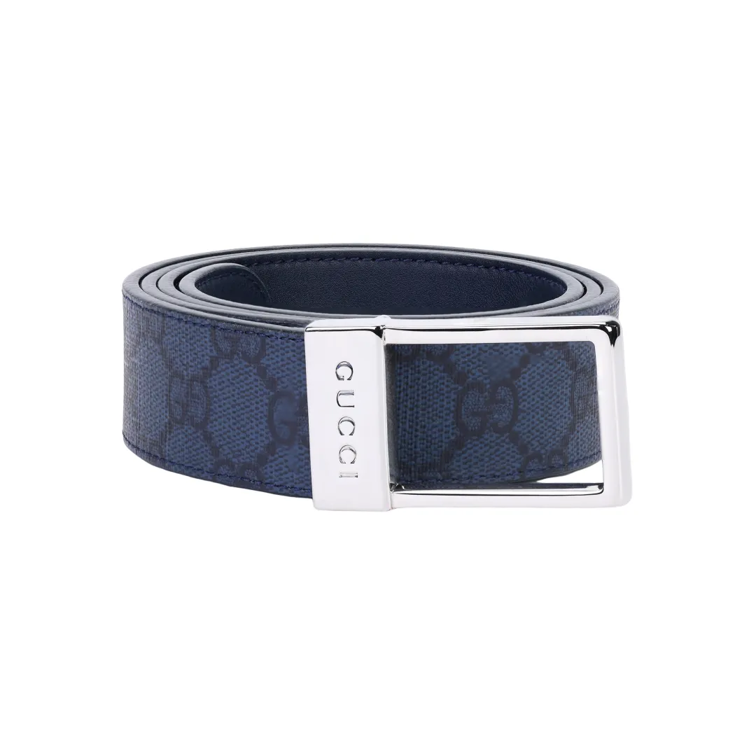 GUCCI GG Supreme-canvas Leather Belt