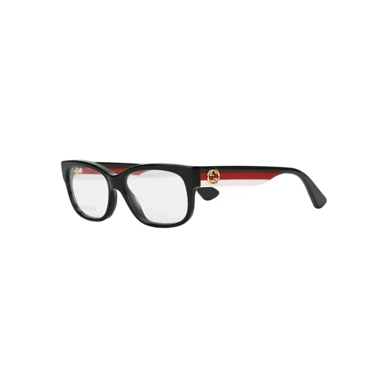 GUCCI Rectangular Eyeglass Frames Unisex Black