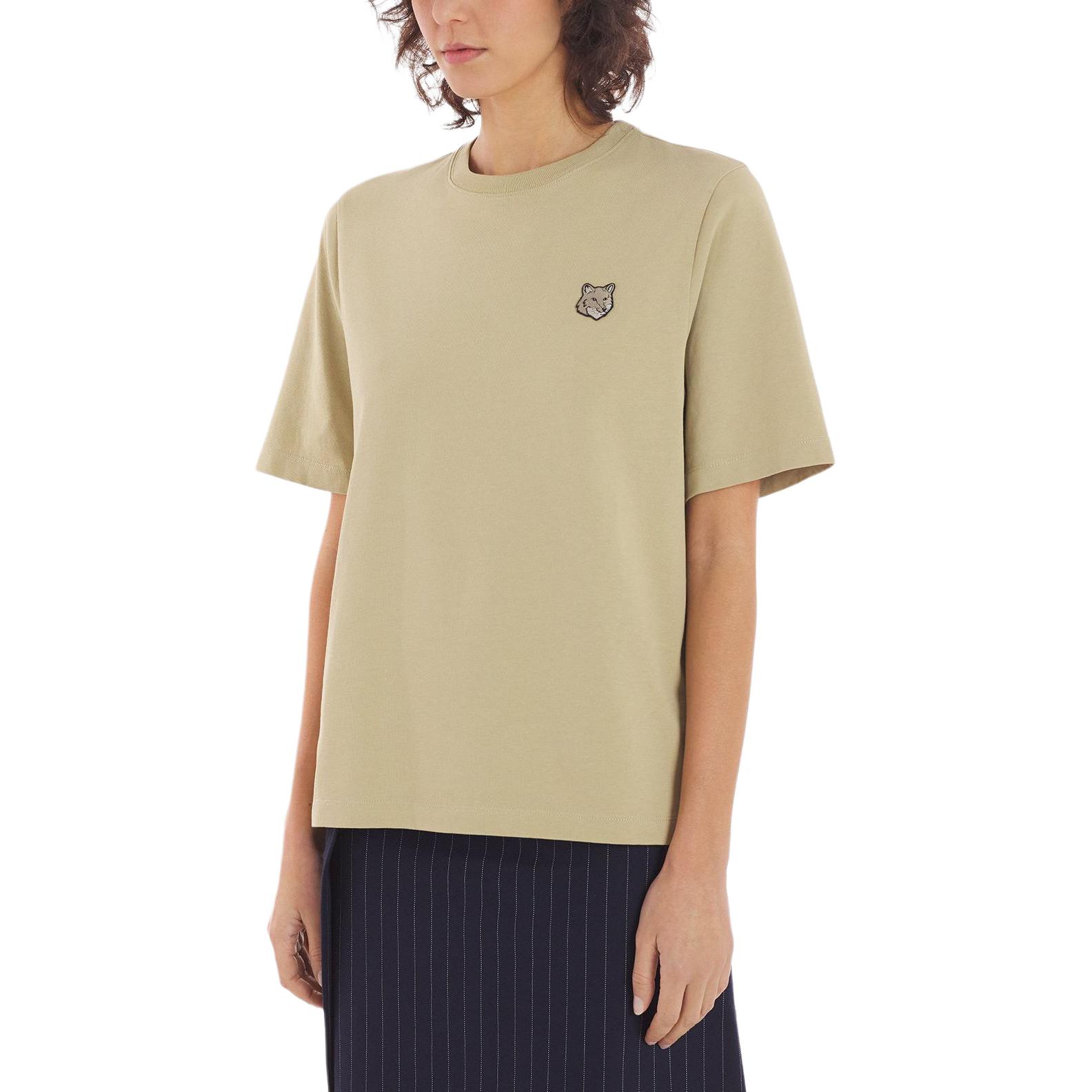 Женская футболка Maison Kitsune SS24T (бежевый) — фото 4