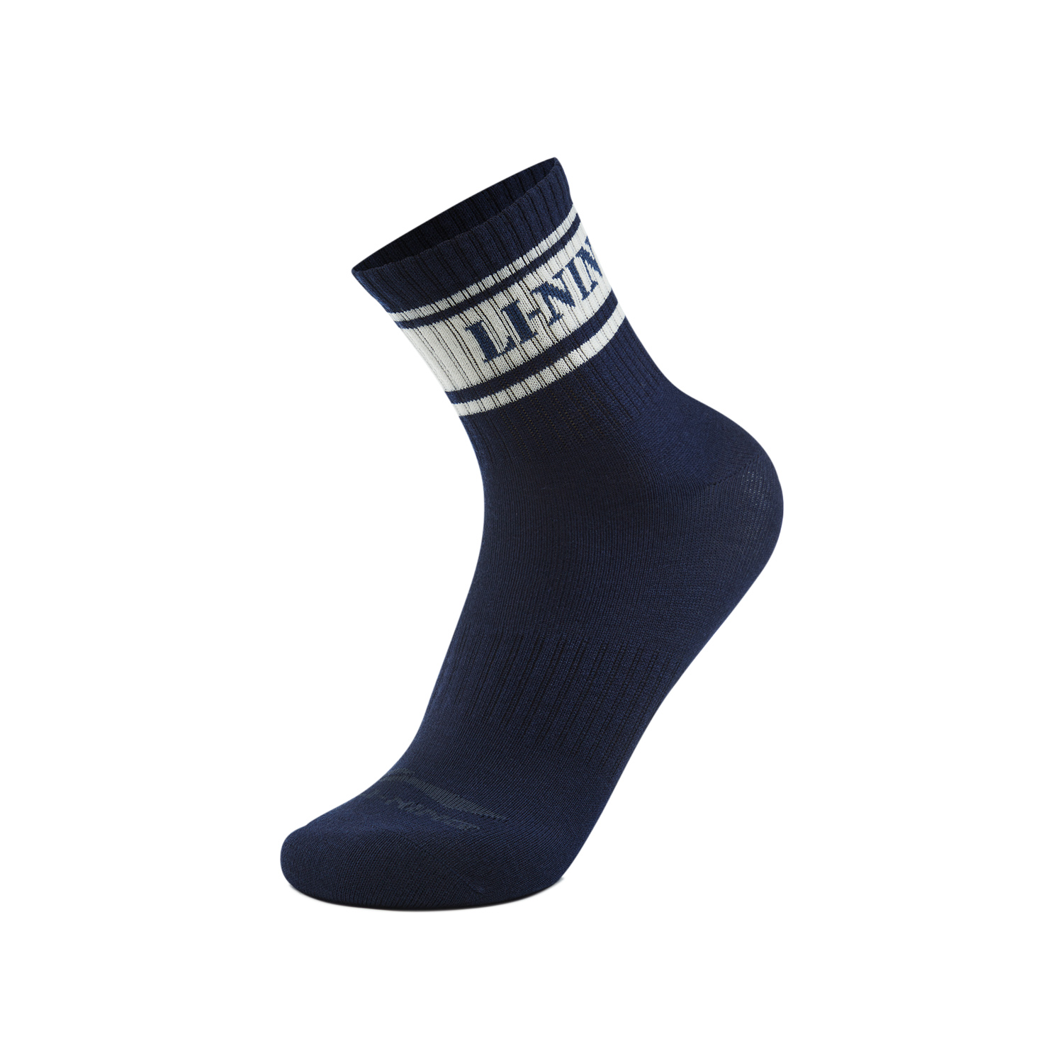 Li Ning Sports Trendy Collection Crew Socks Unisex 1 Pack Dark Iris Blue