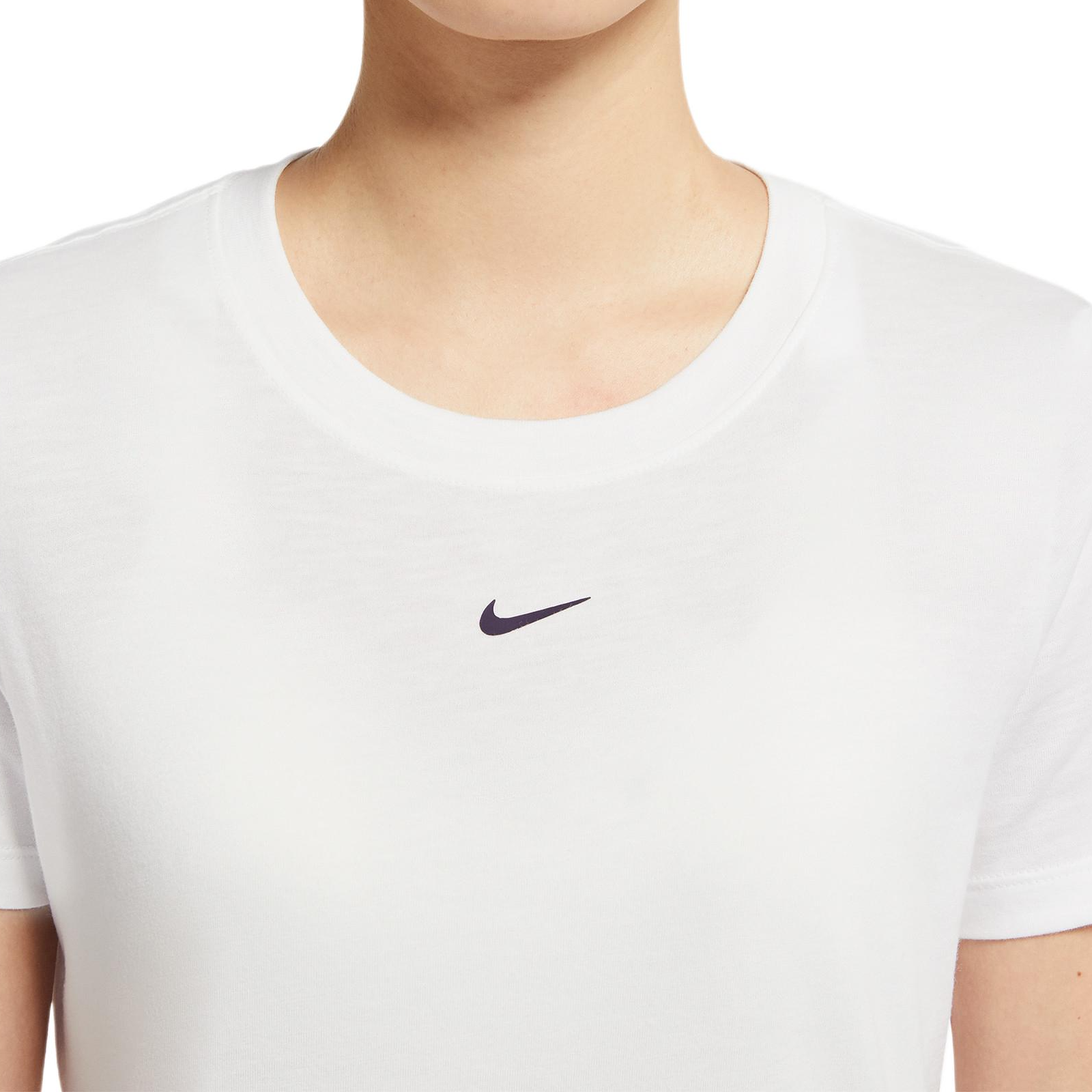 Женская футболка Nike Yoga Dri-fit (белая) — фото 4