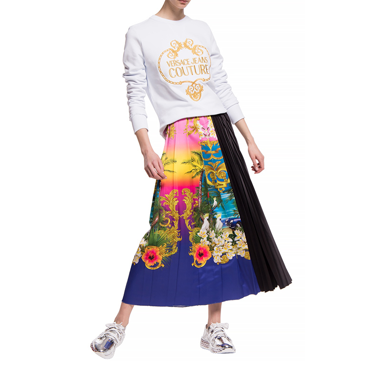 Женское худи Versace JEANS COUTURE (белое) — фото 4