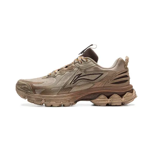 Li Ning Fuyao 2.0 Trail Fabric Slip Resistant Abrasion Resistant Support Low top Rubber+EVA Running Shoes Men's Gray