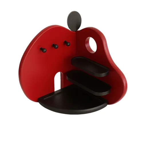 Apple, creative brand storage system, wooden necklace, red perfume, set