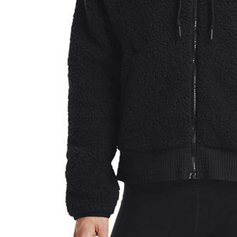 Женская куртка Under Armour Fleece Full Zip Jacket (черная) — фото 5
