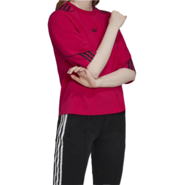 Женская футболка adidas originals Crop T Shirt LogoT (розовая) — фото 3
