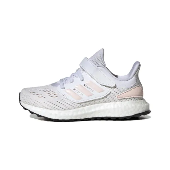 Adidas Pureboost 22 Slip Resistant Low Top Kids' Running Shoes White Pink Children Aged 3 7 Years Old