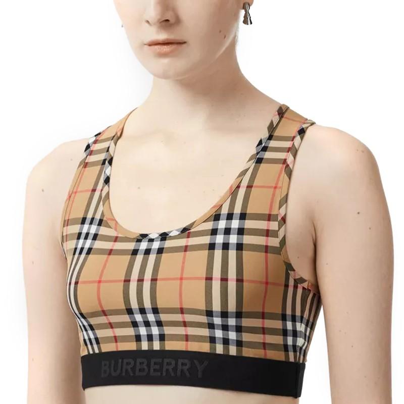 Burberry Logo Detailed Vintage Check Bra Top