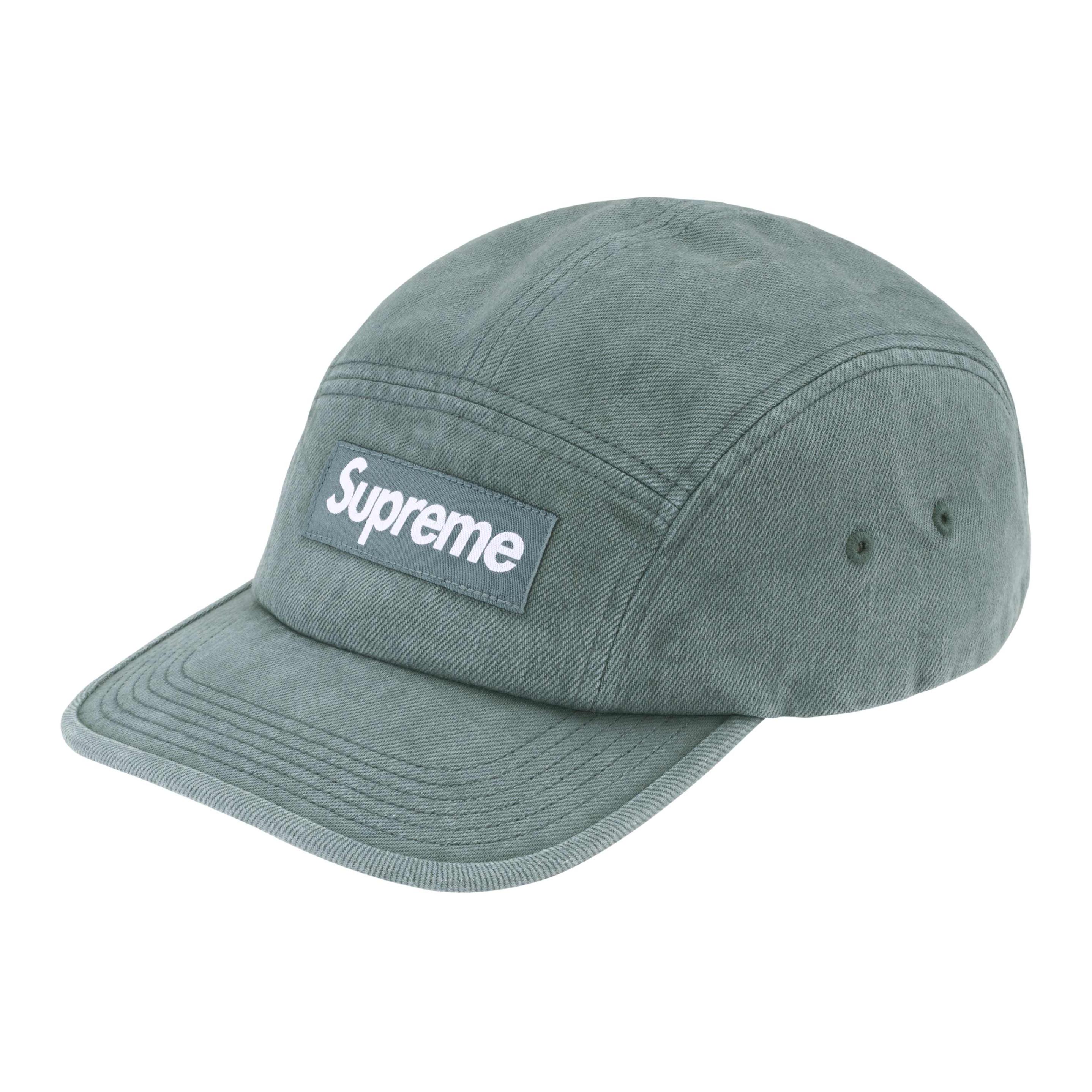 Кепка Supreme Denim Camp Cap (зеленая)