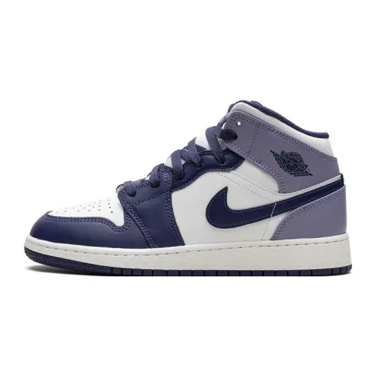 Jordan 1 Mid White Sky J Purple GS