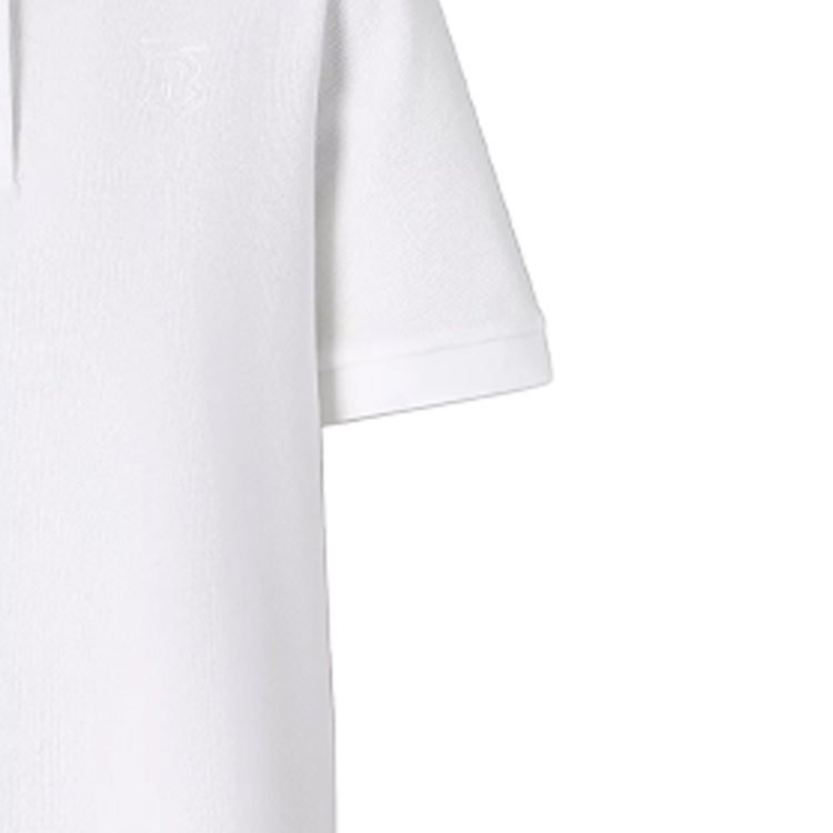 Женская футболка-поло Burberry Polo (белая) — фото 7