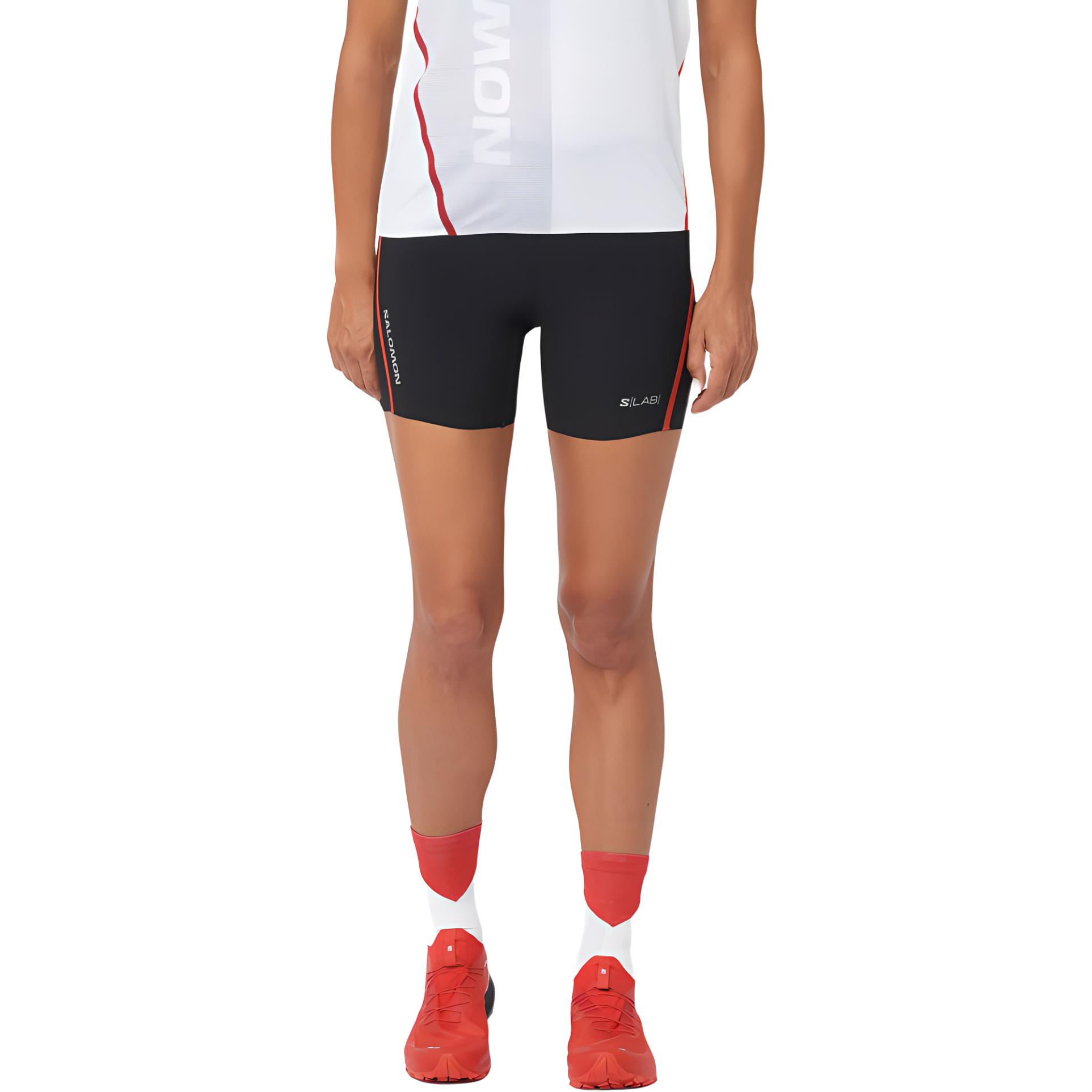 SALOMON Sports Shorts Women’s Pitch Black/Fire Red